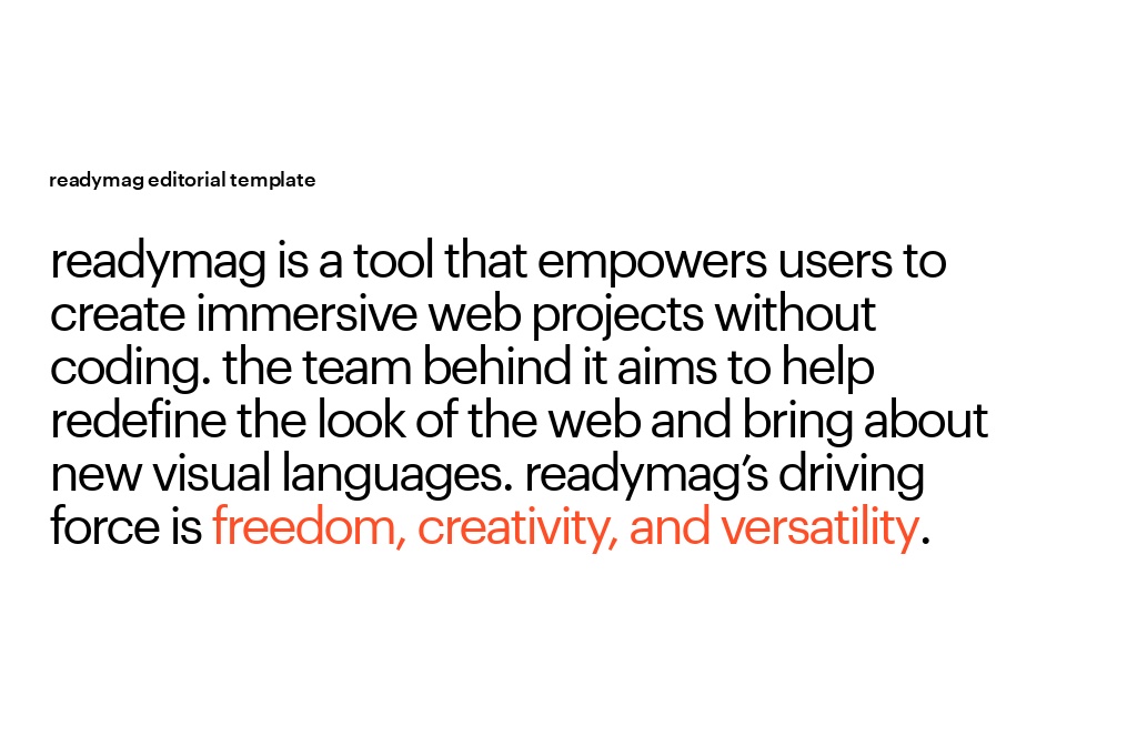 Readymag templates
