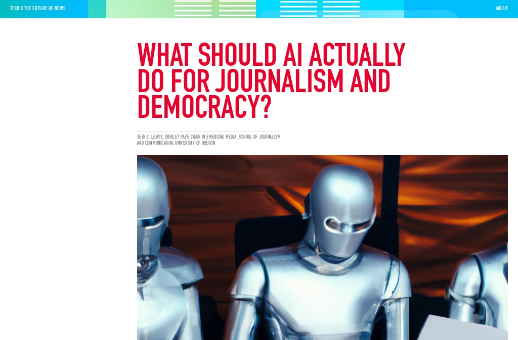 CHM Tech and the Future of News — What Should AI Actually Do for ...