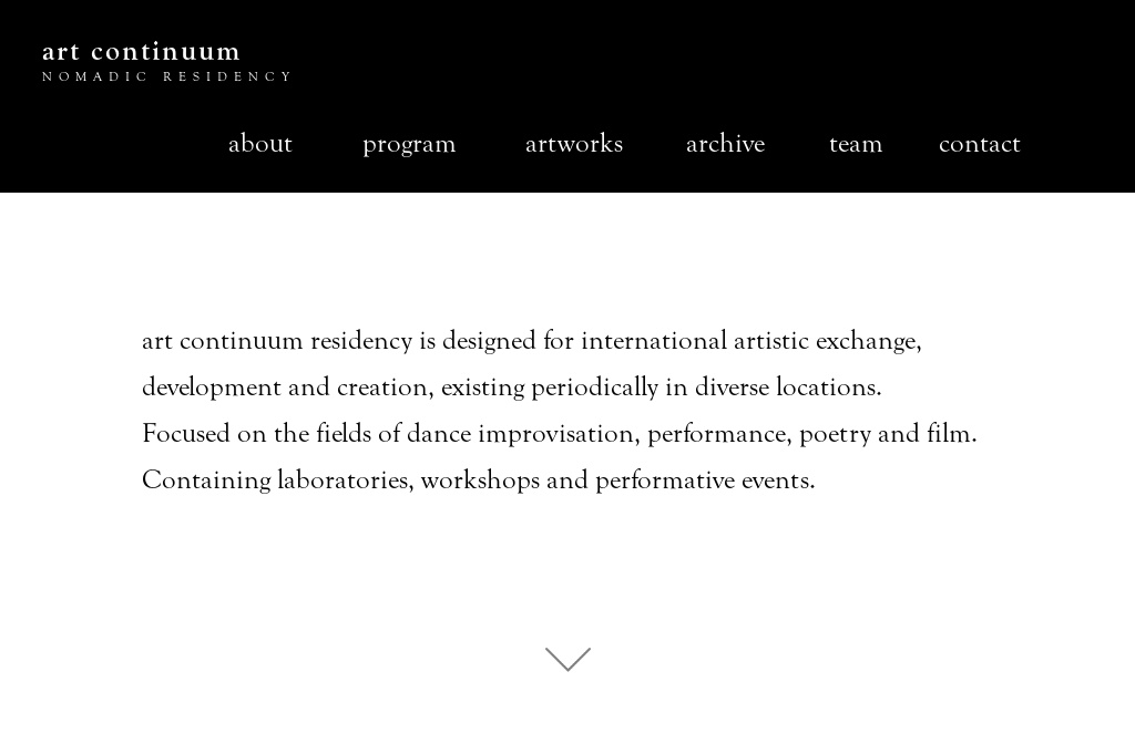 Representative overview image of art continuum nomadic residency