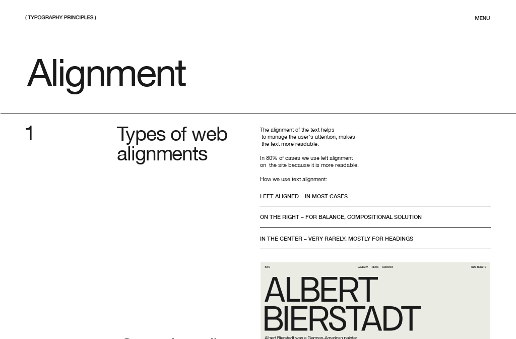 Typography Principles — Alignments
