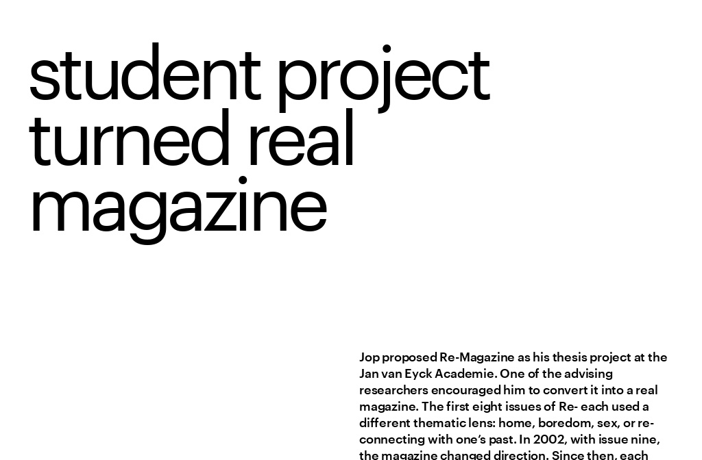 Readymag Stories: Jop van Bennekom & Gert Jonkers
