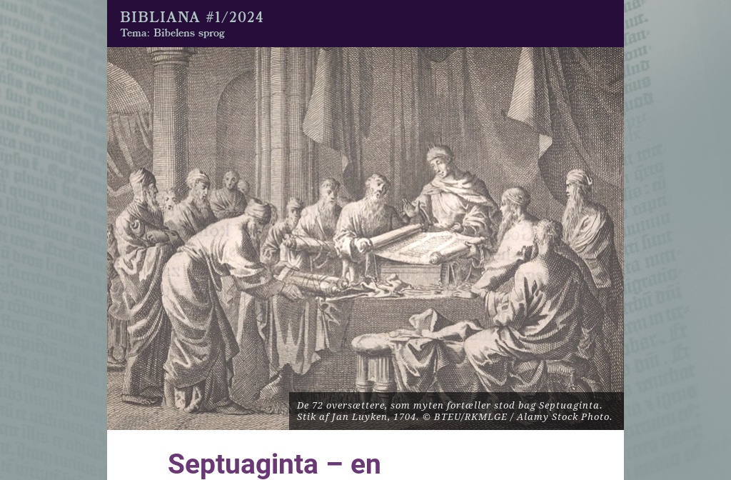 Bibliana 2024/1: Bibelens Sprog