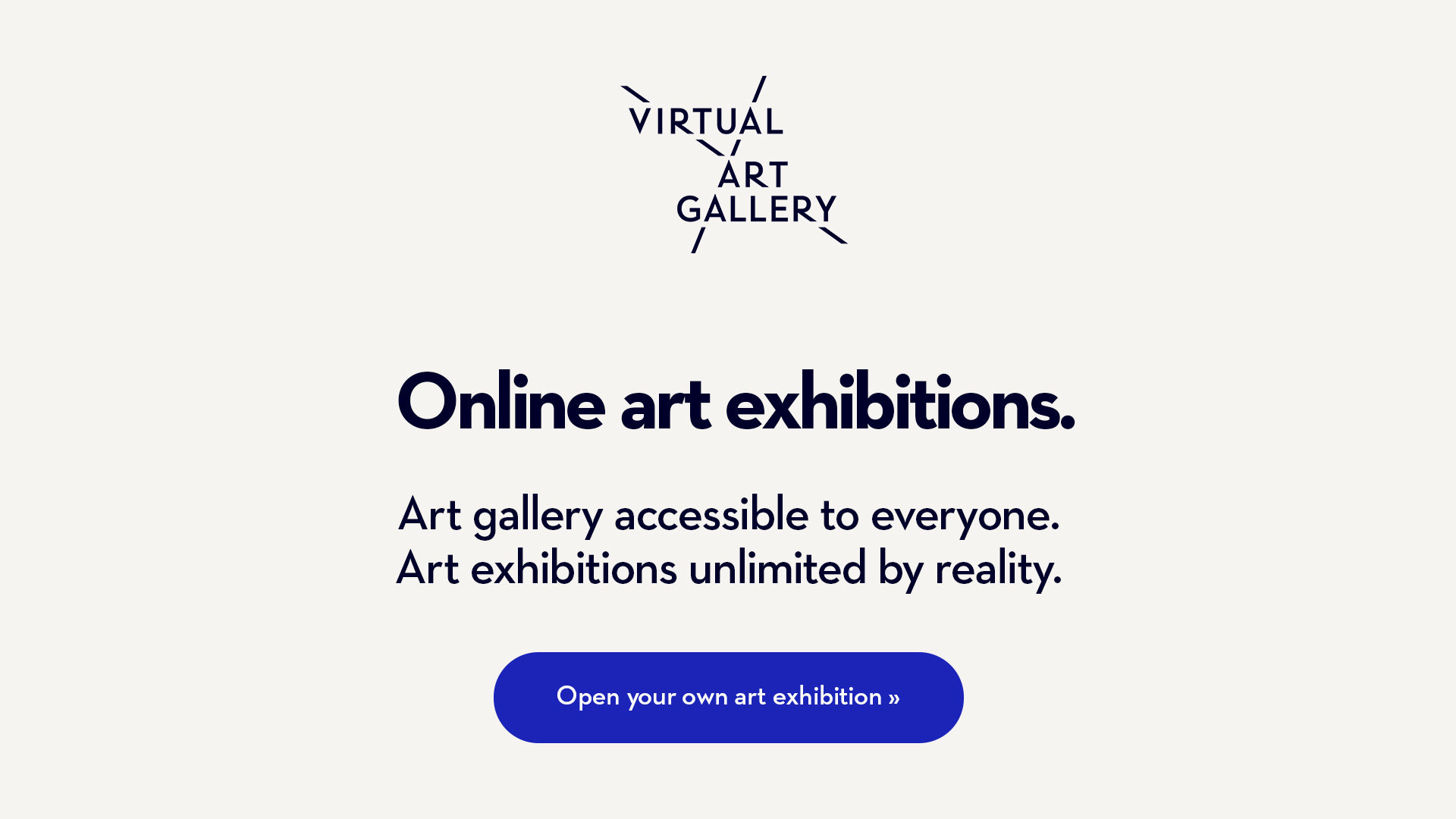 Virtual Art Gallery – Example Exhibition
