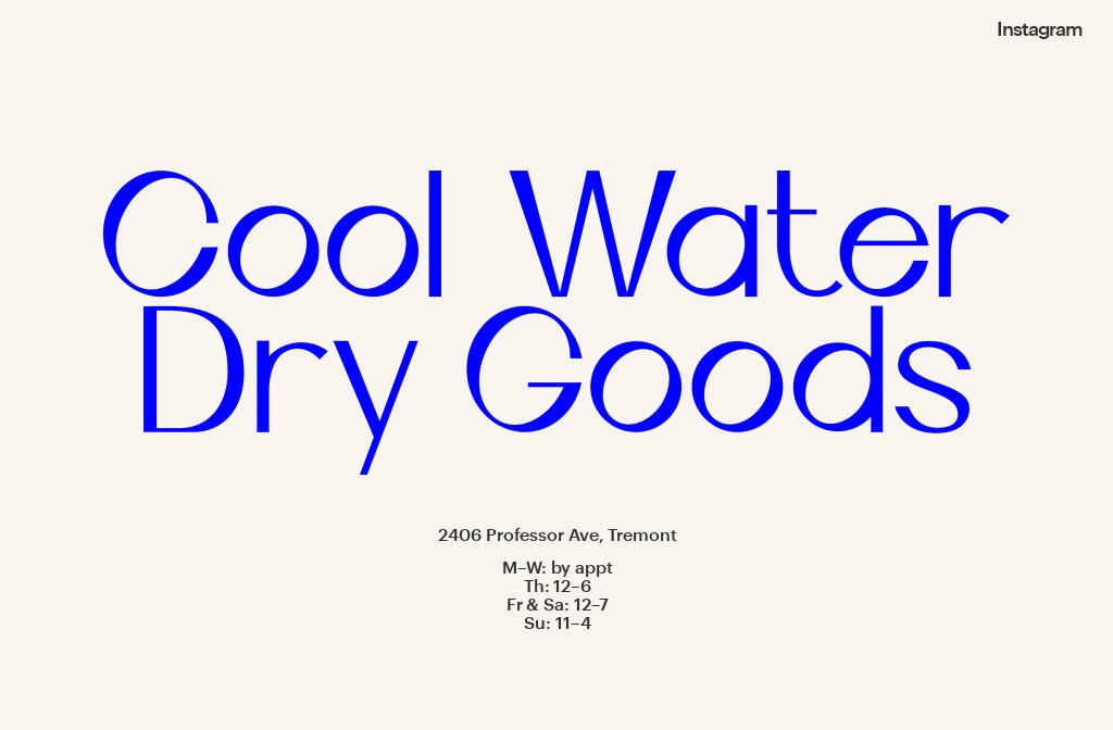 Cool Water Dry Goods