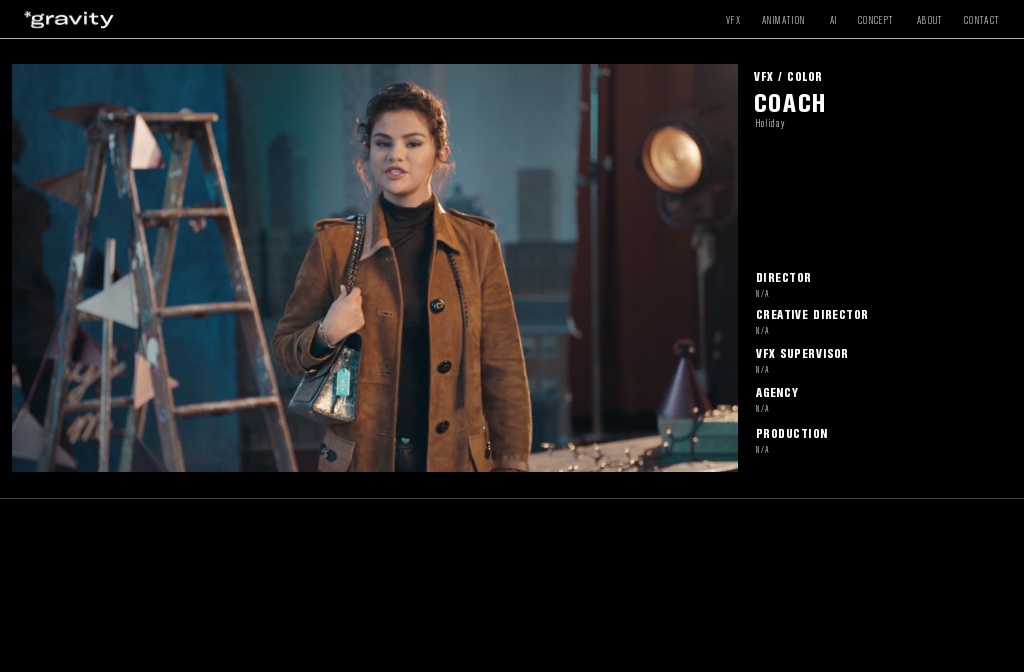 Gravity Creative Space - VFX & Animation Studio — Coach_Holiday
