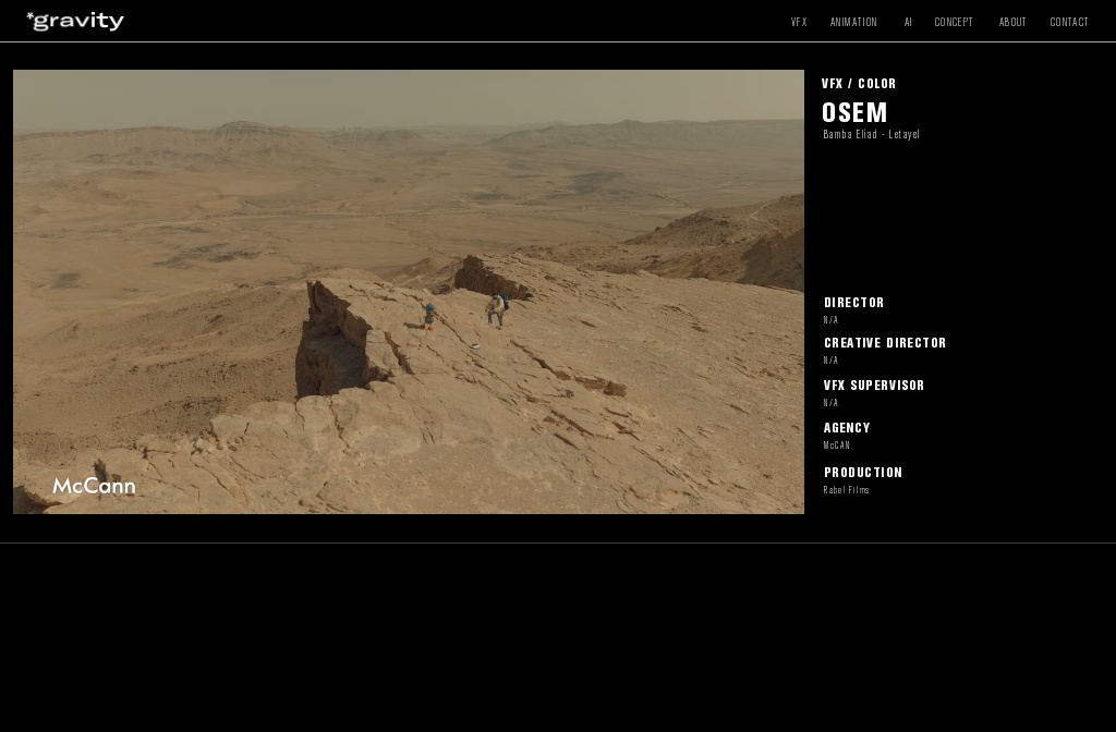 Gravity Creative Space - VFX & Animation Studio — Bamba Eliad Metaylim