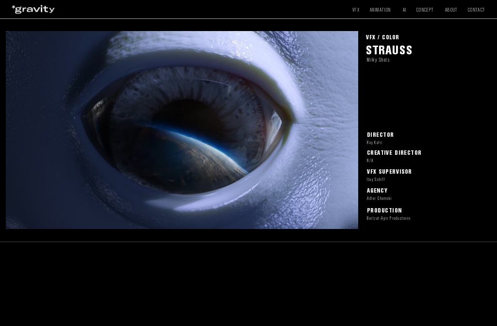 Gravity Creative Space - VFX & Animation Studio — Strauss_Milky_Shot