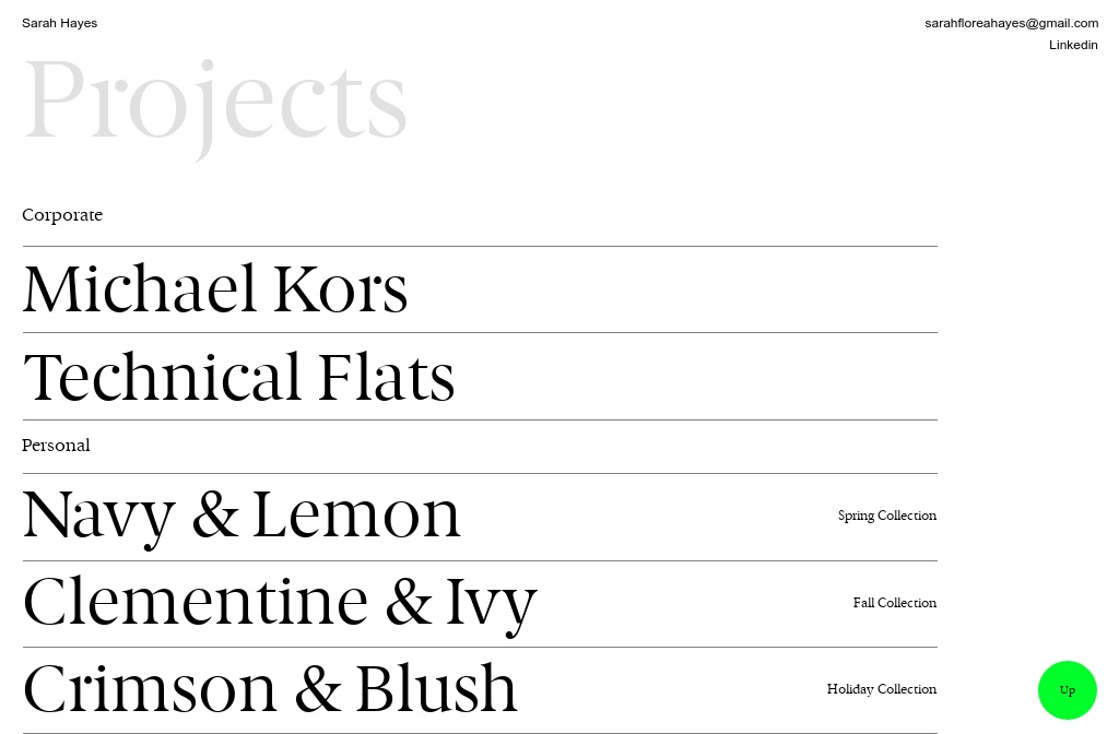Sarah Hayes — projects