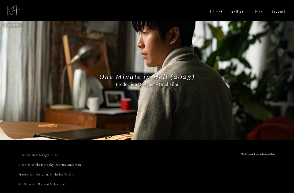 Nicholas Fairlie Portfolio — One Minute in Hell