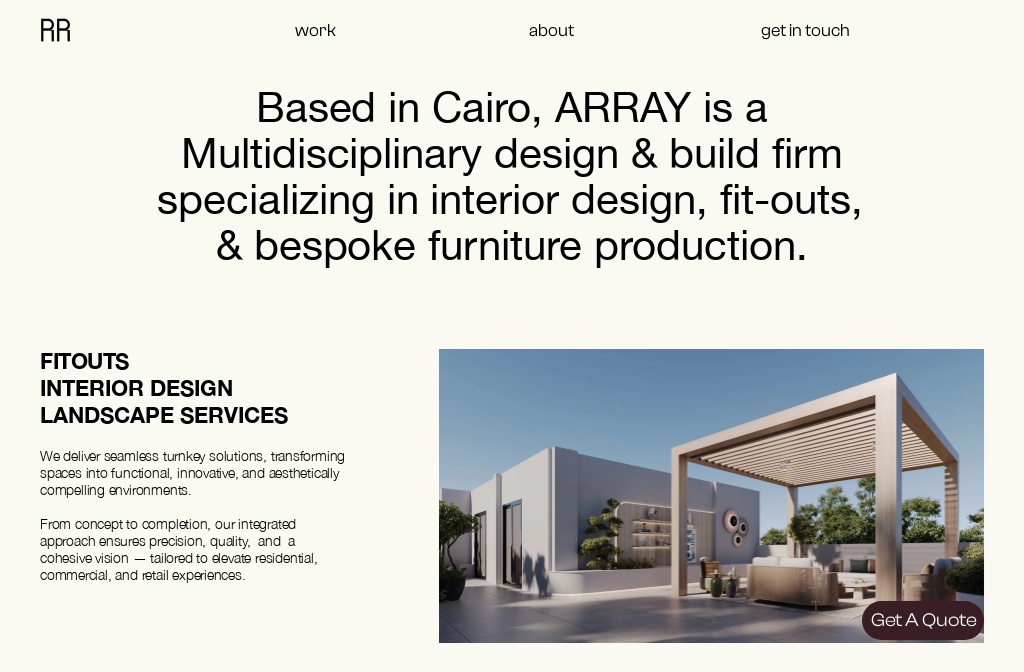 Array Interiors Array — About