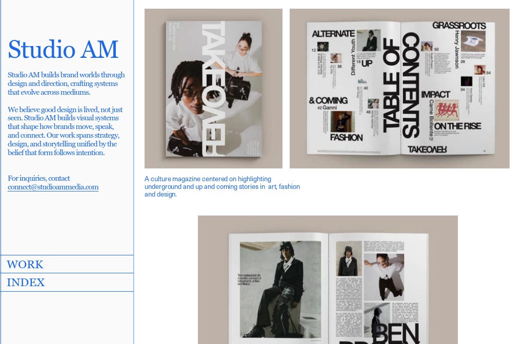 STUDIO AM — Takeover Magazine