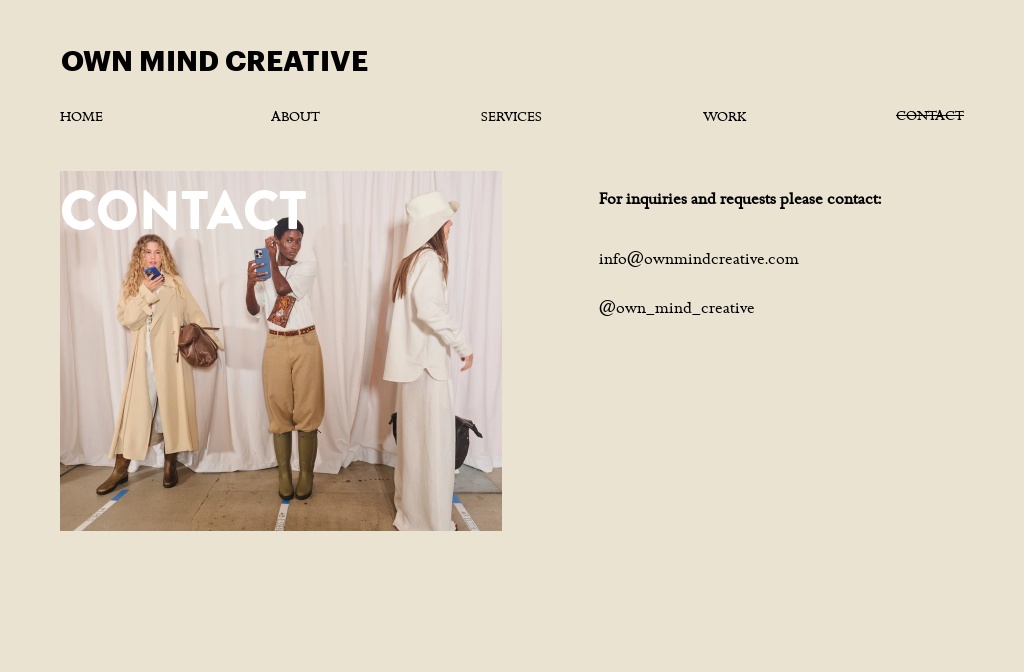 Own Mind Creative — Contact