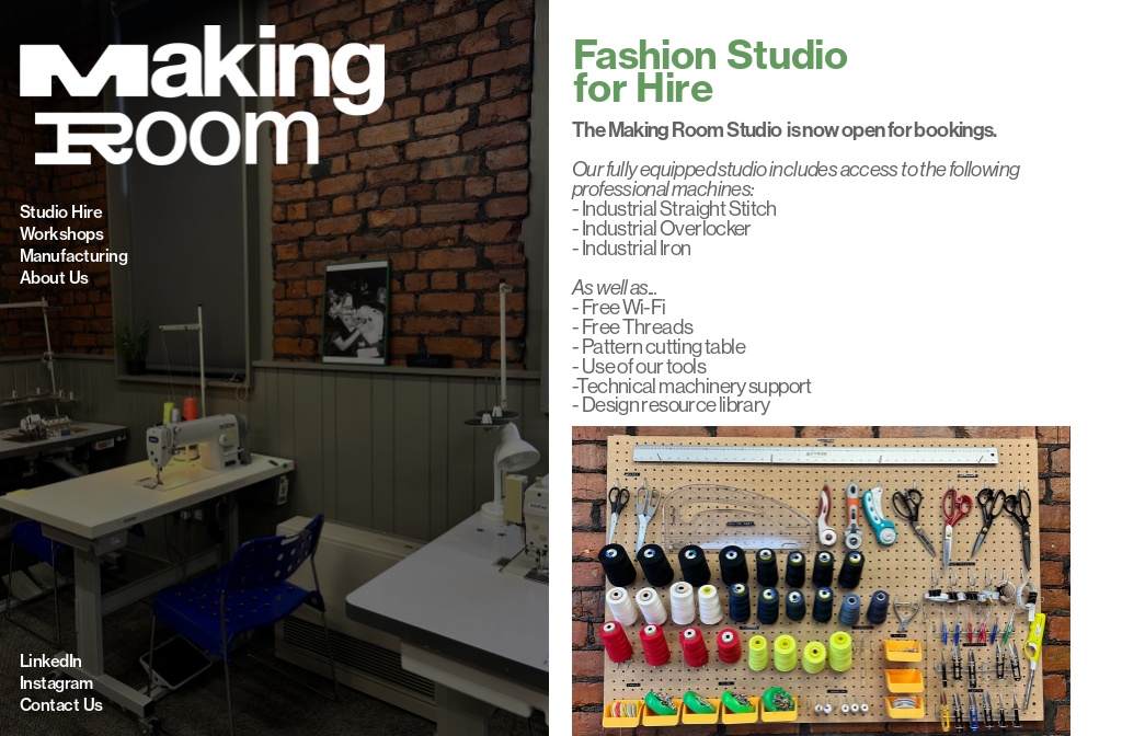 Making Room — Studio hire
