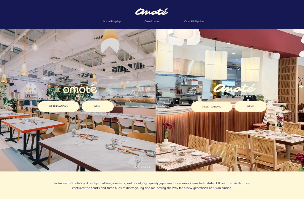 Dinner at Omoté