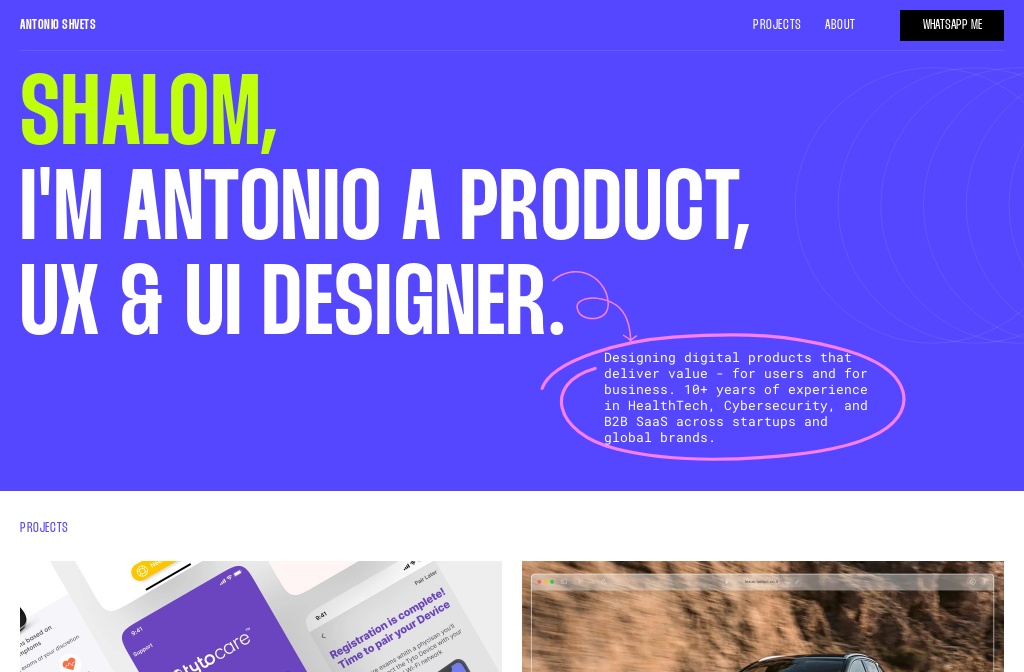 Antonio Shvets – UX/UI Product Design