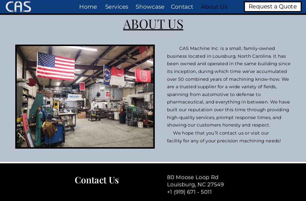 CAS Machine — CAS Machine - About Us