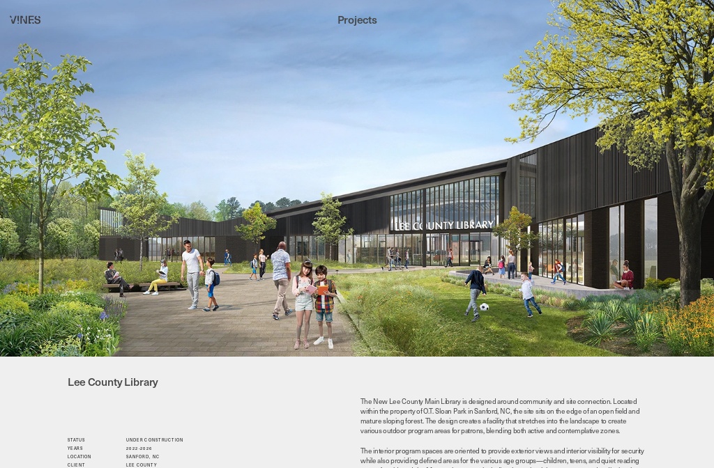 Vines Architecture — Project > Lee County Library